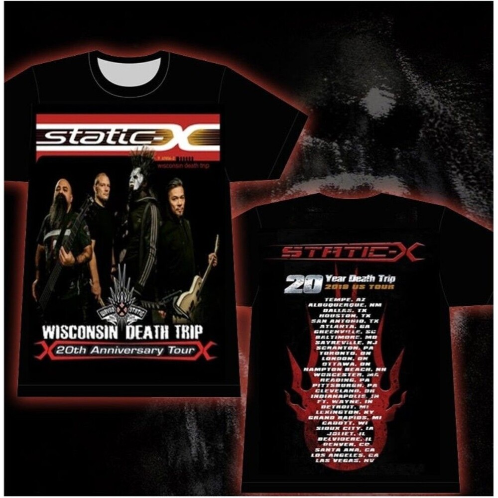 New Static-X XL T-Shirt Wisconsin Death Trip 20th Anniversary Tour Nu Metal Xero